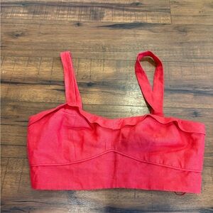 ANTHROPOLOGIE MAEVE BUSTIER TOP WITH REMOVABLE STRAPS Red Size Small EUC
